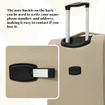 Merax 4-Piece Expandable Luggage Set,Softside Suitcase,Khaki - color: Khaki+18IN, style: Softside Luggage(22/26/30)
