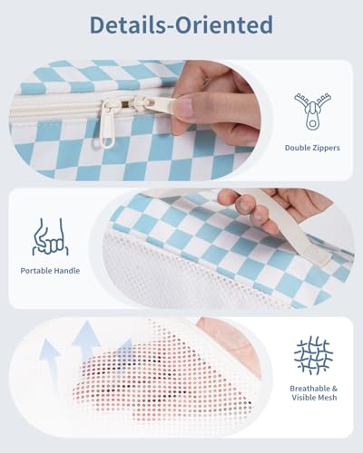 Narwey Packing Cubes for Travel, Luggage Organizer Bags for Women Kids - color: Combined Checkered