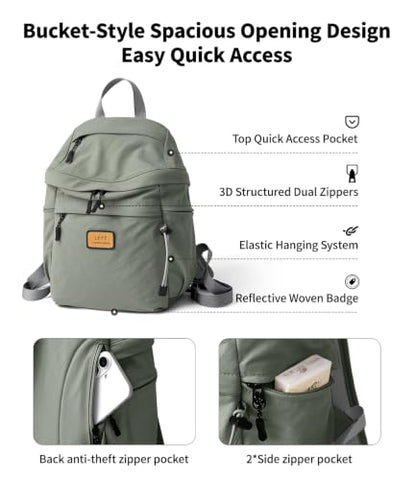 10L Ultralight Foldable Hiking Daypack for Women, Water Resistant Mini Travel Backpack, Lightweight Small Backpack for Camping Commute Outdoor - color: Green