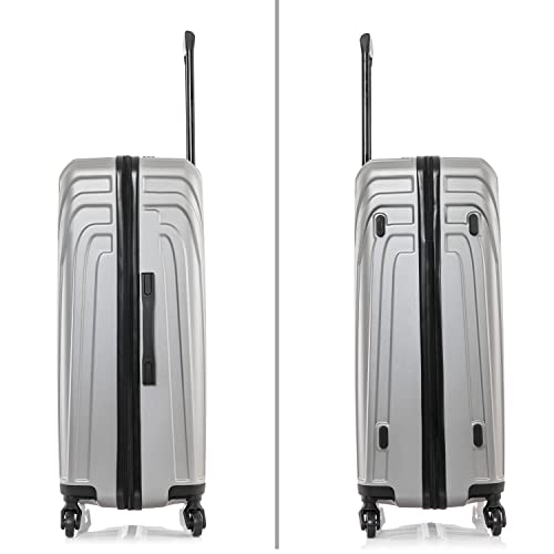InUSA VASTY 24-Inch Medium Hardside Spinner Luggage Lightweight Grey - color: Grey, size: 24 Inch