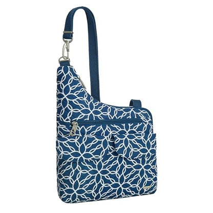 Travelon Anti-Theft Classic Crossbody Bag - color: Woven Flower