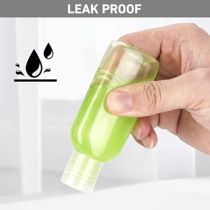 Travel Bottles for Toiletries 10 PCS 3.4oz Travel Size Containers - color: D-Transparent