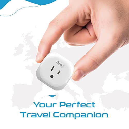 Ceptics Israel, Palestine Travel Plug Adapter - Type H - 5 Input with 20W PD-QC 3.1A Dual USB-C and USB - Light Weight - Perfect for Cell Phones, Laptops, Camera Chargers and More (PTU-14), White - style: Israel-Type H