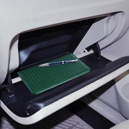 CoBak Car Registration and Insurance Holder - color: L-Crocodile Pine Green