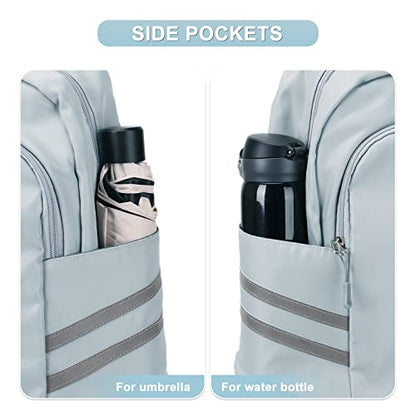 coofay Gym Backpack For Women, Gym Bag with Shoe Compartment - color: A-light Blue, size: Small