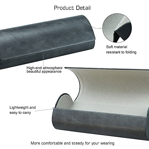 VisionGlobal Hard Shell Eyeglass Case for Eyeglasses and Sunglasses for Men/Women and Kids - color: 635_gray