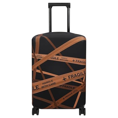 Explore Land Travel Luggage Cover Fits 31-32 inch Case (Gold Fragile, XL) - color: Gold Fragile, size: XL