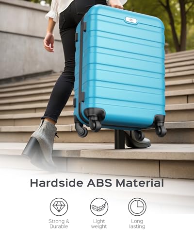 Suitour Luggage Sets 5 Piece Hardshell Suitcases with Spinner Wheels TSA Lock, Lightweight ABS Carry On Suitcase Set for Travel Business