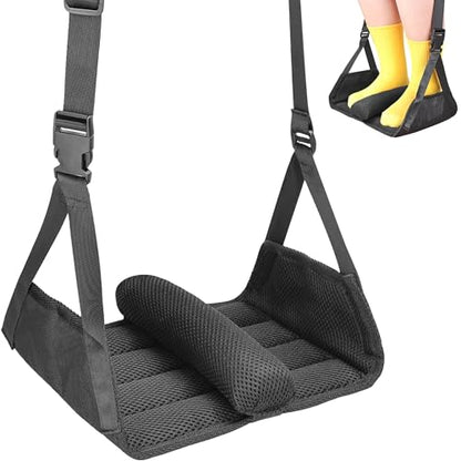 No Collapse Airplane Foot Hammock with Cylindrical Partition, 1 PCS - color: 1pc-black