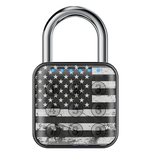 Locker Lock, 6-Digit Keypad Combination Lock for Gym Lockers - color: Black Tactical Flag, size: 1 Pack