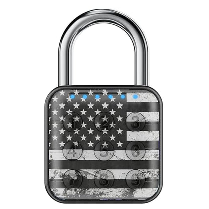 Locker Lock, 6-Digit Keypad Combination Lock for Gym Lockers - color: Black Tactical Flag, size: 1 Pack