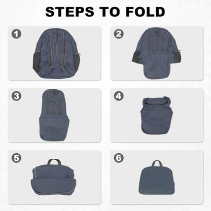 HOLYLUCK 20L lightweight packable Hiking Daypack Foldable Backpack for Men Women Small Travel Outdoor Foldable Shoulder Bag - color: Dark Grey