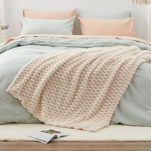 EXQ Home Large Turtle Shell Fleece Throw Blanket for Couch and Bed Beige - color: Beige#large Turtle, size: Throw