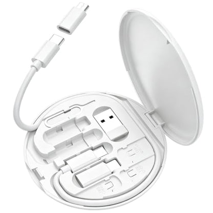 Yesimla USB C Adapter Kit,USB-A to C Travel Organizer Case - color: White