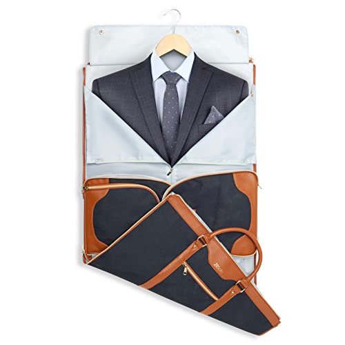 ZRSUN Garment Bags,Garment Duffel Bag with Shoe Compartment for Travel - color: Brown