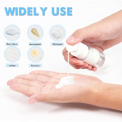 Clear Airless Pump Bottles, Vacuum Travel Cosmetic Containers - size: 30ml (6pack)