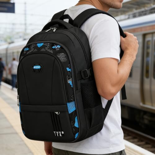 Business Laptop Backpack Water Resistant Outdoor Travel Daypack - color: Black 2