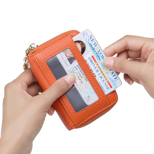 imeetu Rfid Credit Card Holder, Businese Card Case, Wallet for Women Men - color: Max - Orange