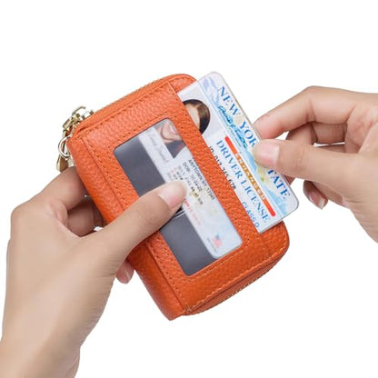 imeetu Rfid Credit Card Holder, Businese Card Case, Wallet for Women Men - color: Max - Orange