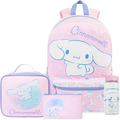 Get Trend Cinnamoroll Girls Backpack, Lunch Bag, Pencil Case, Water Bottle - color: Multi Cinnamoroll