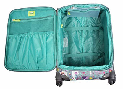Lily Bloom Luggage Carry On Expandable Design Pattern Suitcase For Woman With Spinner Wheels (Llama Mama, 20in) - color: Llama Mama