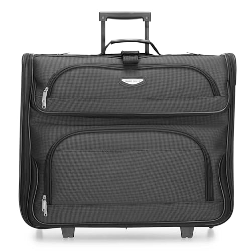 Travel Select Amsterdam Business Rolling Garment Bag, Softside Expandable Rolling 2-Wheeled Suit Carrier, Gray, One Size - color: Gray
