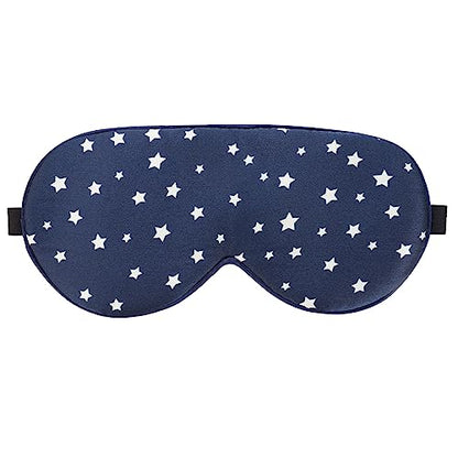 ALASKA BEAR Natural Silk Sleep Mask, Super Smooth Eye Mask (Blue Stars) - color: Blue Stars