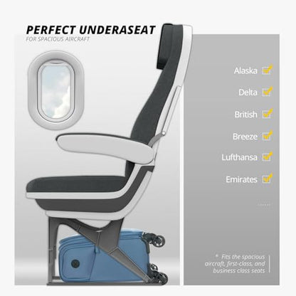 Verage Underseat Carry On Luggage with Wheels,14.5-Inch,Coast Blue - color: Coast Blue, size: 14.5-Inch Plus Underseat