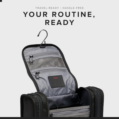 TUMI - Alpha Hanging Travel Kit - Toiletries and Cosmetics Organizer - Travel Essentials Bag with Hooks & Pockets - Black - color: Black
