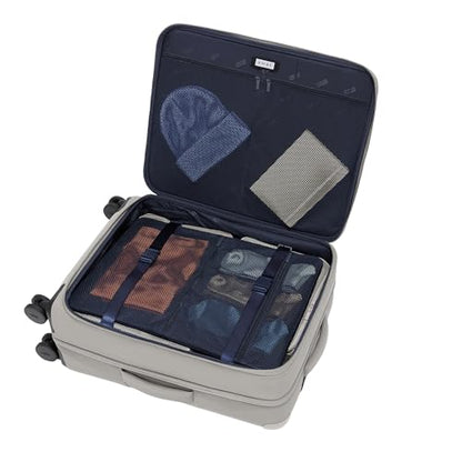 Away Medium Checked Luggage, 26-inch Lightweight Softside Spinner Suitcase - color: Cloud Gray