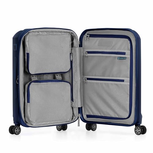 Traveler's Choice Pagosa Hardshell Expandable Luggage with Spinner Wheels, Navy, 22-Inch Carry-on - color: Navy, size: 22-Inch Carry-on
