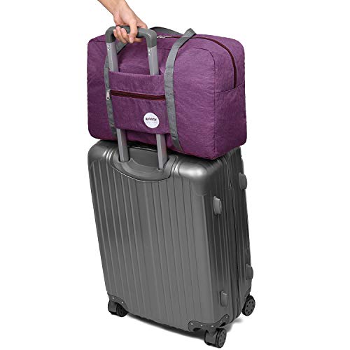 WANDF Personal Item Travel Bag, Carry On Duffle Bag Women - color: Denim Purple