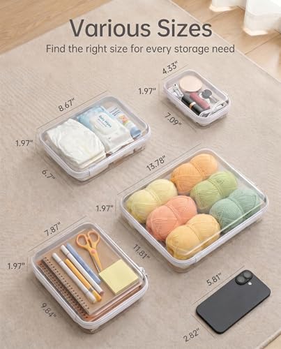 3 Pack Large Clear Hard Shell Zipper Case, Diaper Bag Organizer Pouches, Water-Resistant Travel Toiletry Bags for Baby Essentials, Toys, Cables, Crafts, Makeup, White - size: L3
