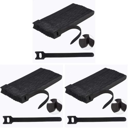Nettbe 60 PCS 6 Inches Reusable Cable Ties, Adjustable Cord Straps Wire Organizer Cord Wrap and Hook Loop Cable Management (Pack of 3) - size: 6inches-60PCS (Pack of 3)