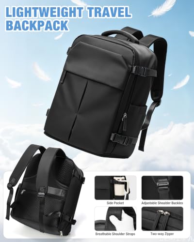 suradar Travel Backpack for Women Men Laptop Backpacks Carry On - color: A1-black