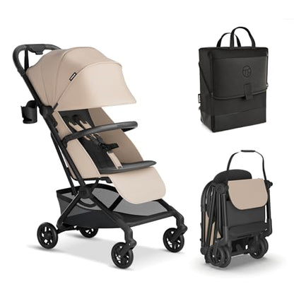 Mompush Velo Lightweight Travel Stroller Travel Bag Included - color: Chalk Beige, size: Stroller+Travel Bag