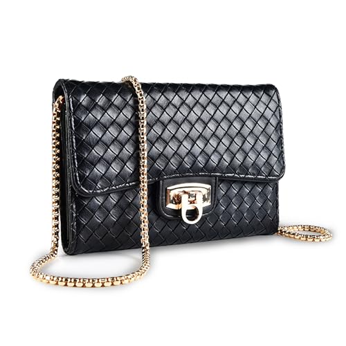 Small Crossbody Bag Sling Bag, Phone Holder for Women - color: K Black