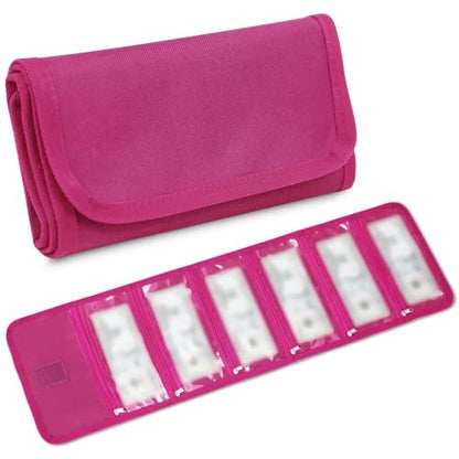 Money Organizer with Zipper,Cash Envelopes Budget Binder - color: Berry