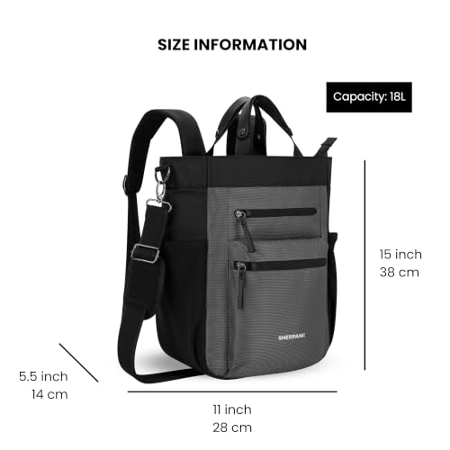 Sherpani Soleil, Anti Theft Convertible Backpack Tote (Grey Granite) - color: Grey Granite