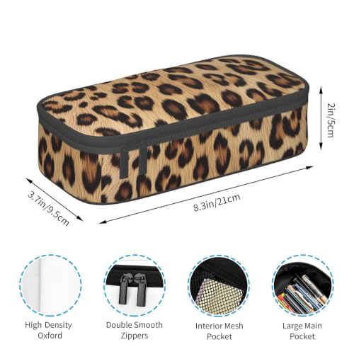 Gkyygk Brown Leopard Big Capacity Makeup Toiletry Bag For Men Women - color: Brown Leopard