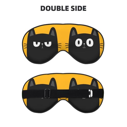 Sleep Mask Big Eye Black Cat Eye Shade Light Block for Meditation - color: Black Cat With Big Eyes