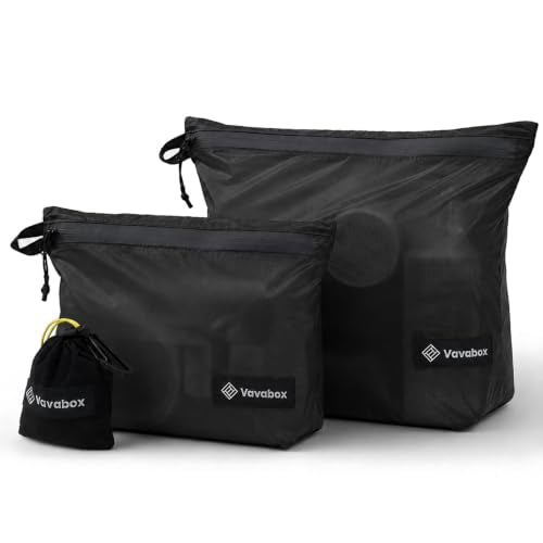Vavabox Lightweight Travel Toiletry Bag for Women, Travel Pouch Men - color: Black