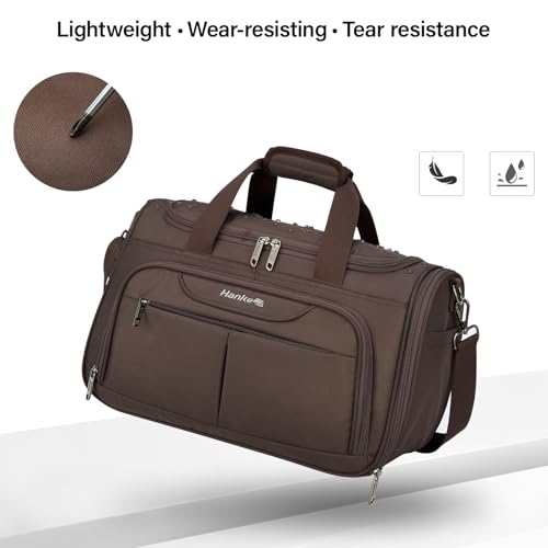 Hanke Small Underseat Carry On Luggage Bags for Travel with 10 Pockets. - color: Coffee, size: Underseat Carry-On