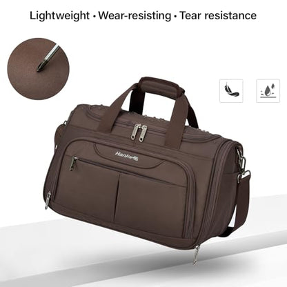 Hanke Small Underseat Carry On Luggage Bags for Travel with 10 Pockets. - color: Coffee, size: Underseat Carry-On