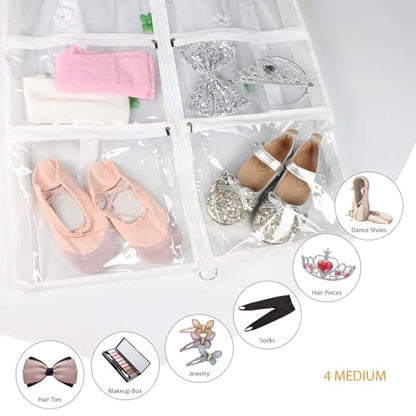 Syeeiex 40 Inch Clear Dance Costume Garment Bag, White, 5 Pack - color: Clear White, size: 5 Pack