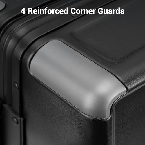 LEVEL8 Zipperless Carry On Luggage Airline Approved Suitcase 20 Inch Black - color: Black, size: Carry-On 20 Inch (Without Organizers)