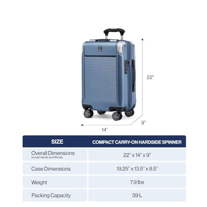 Travelpro Platinum Elite Hardside Carry-On Luggage, True Navy, 21-Inch - color: True Navy Blue, size: Carry-on 21-Inch