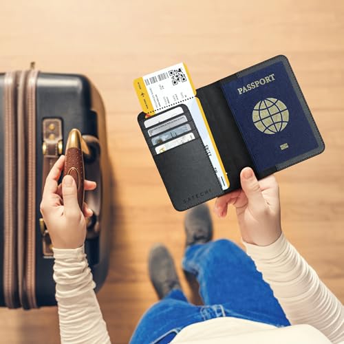 Satechi Passport Holder with Find My Tracking, 4-Slot Card Wallet, Black - color: Black