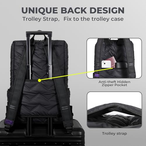 Daily Backpack Lightweight 17 Inch Laptop Carry-on Anti-Theft