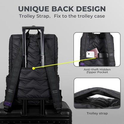 Daily Backpack Lightweight 17 Inch Laptop Carry-on Anti-Theft